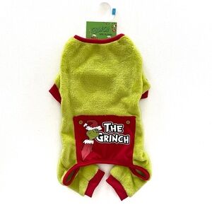 Dr. Seuss' The Grinch Holiday Pet Pajamas for Cats & Dogs Green Size Small NWT